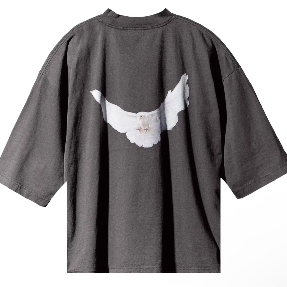 Yeezy Gap engineered by Balenciaga Dove Navy Blue T-Shirt with White Dove Design